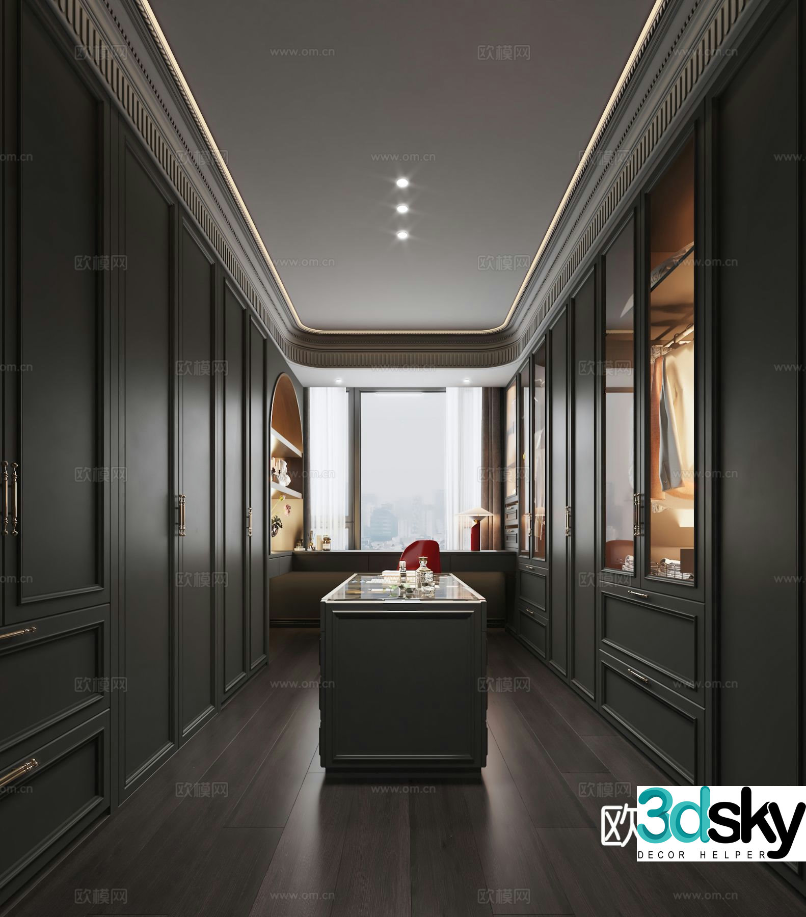 French cloakroom 3d model