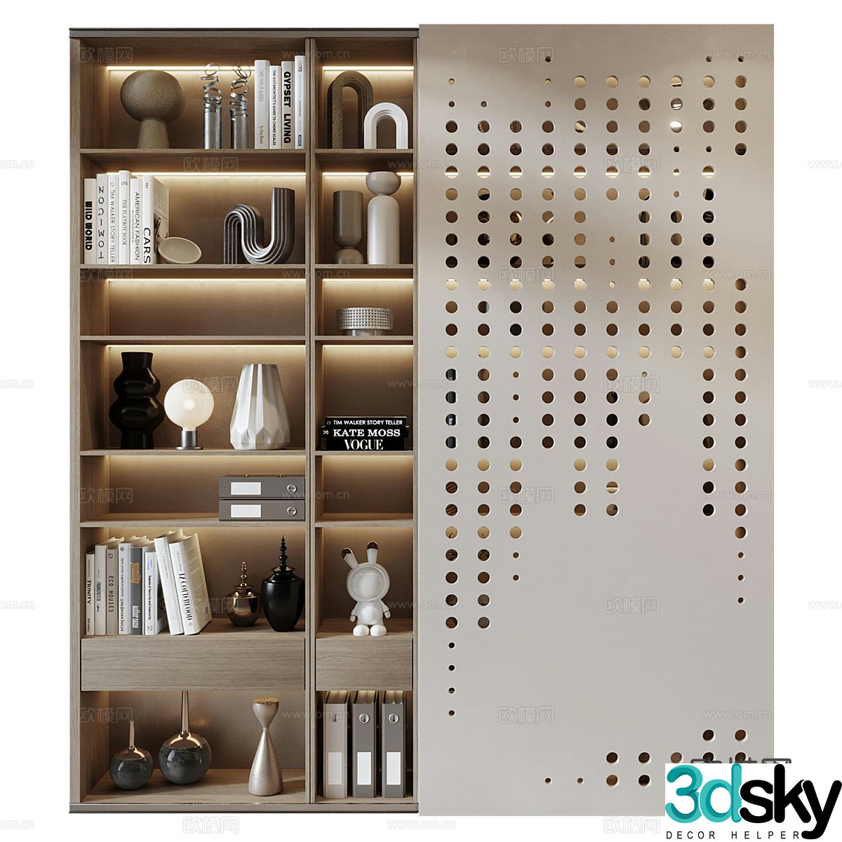 bookshelf display stand 3d model