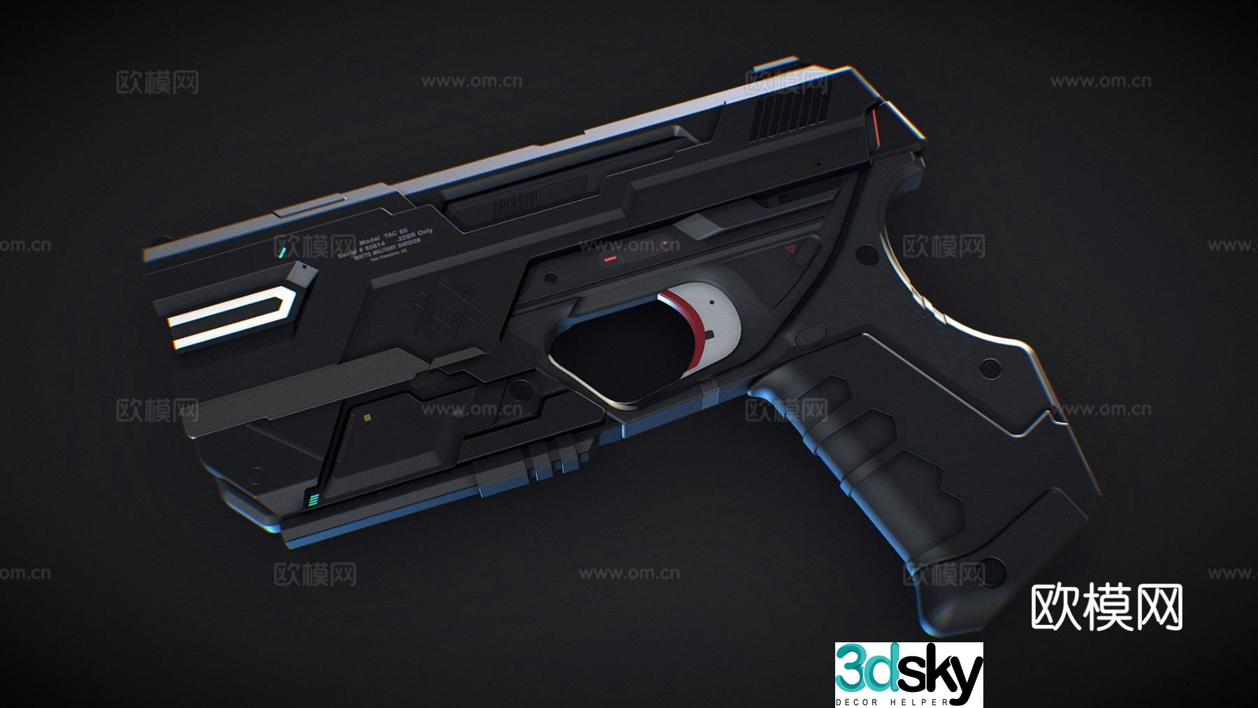 SA pistol 3d model