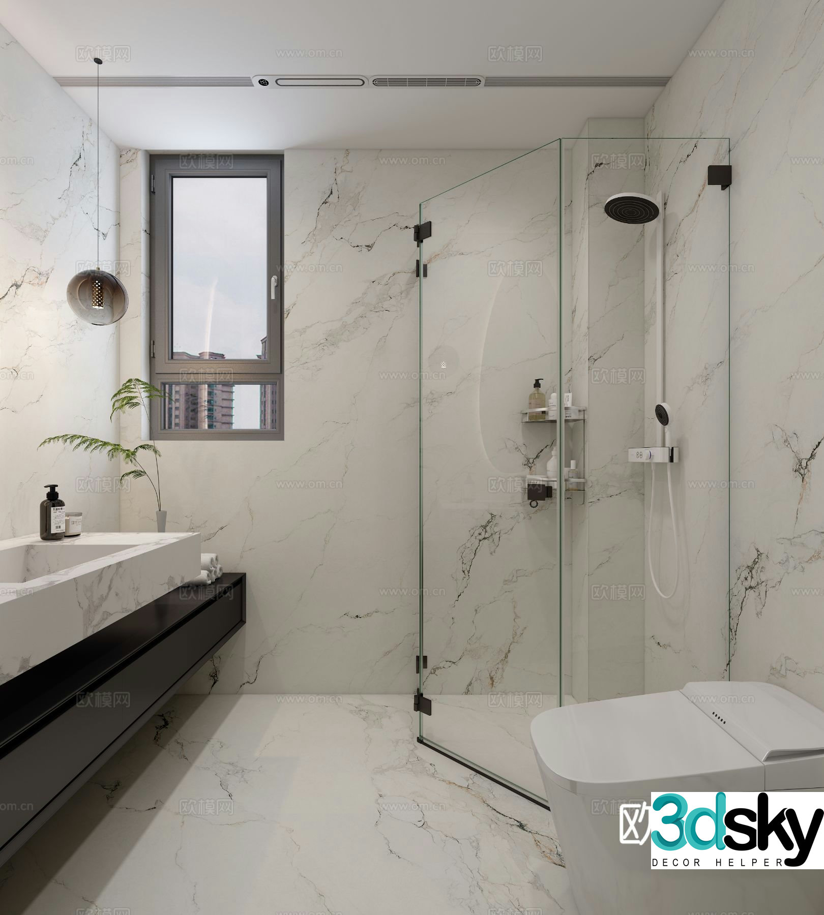 Modern bathroom bathroom 3d model
