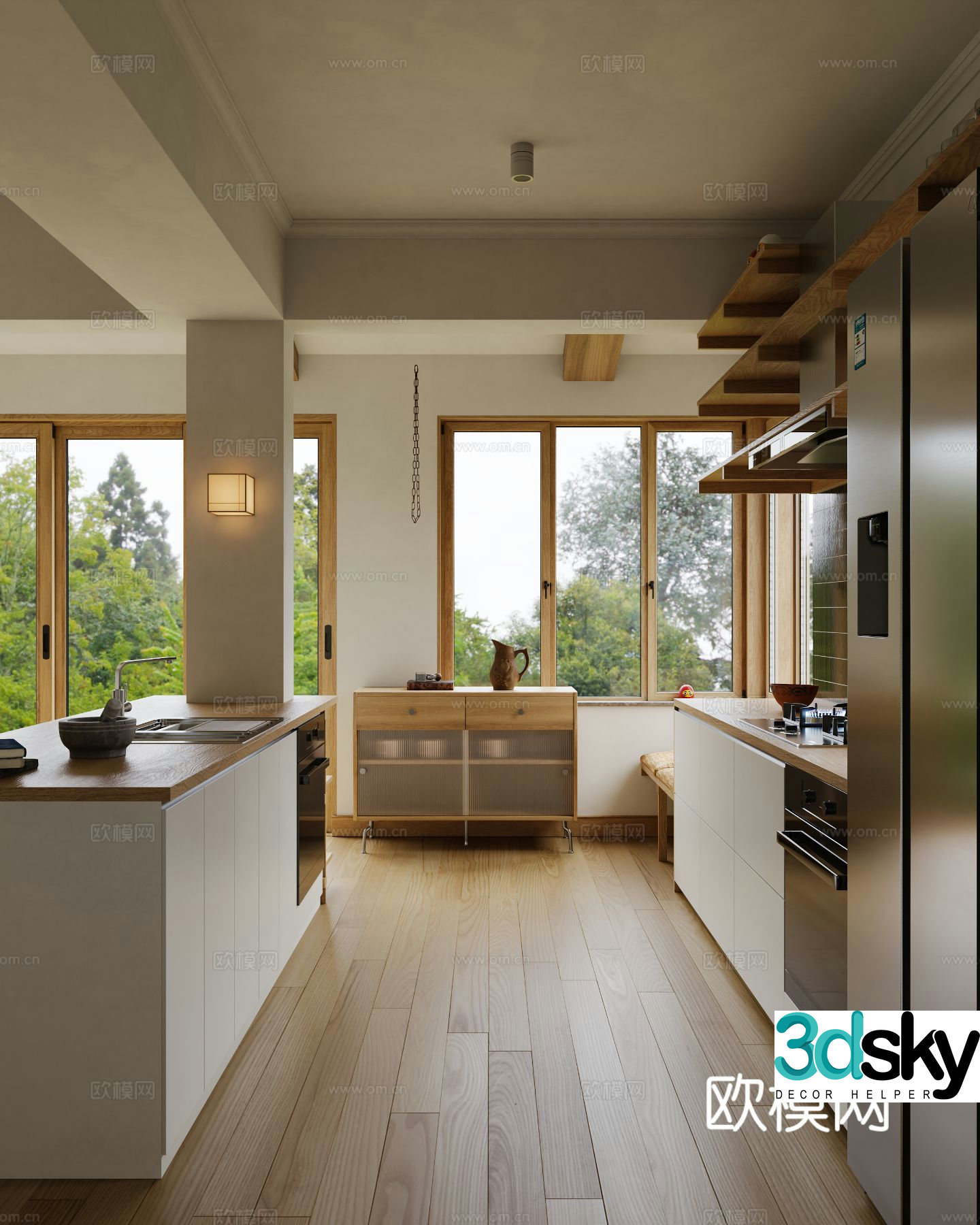 wabi-sabi kitchen 3d model