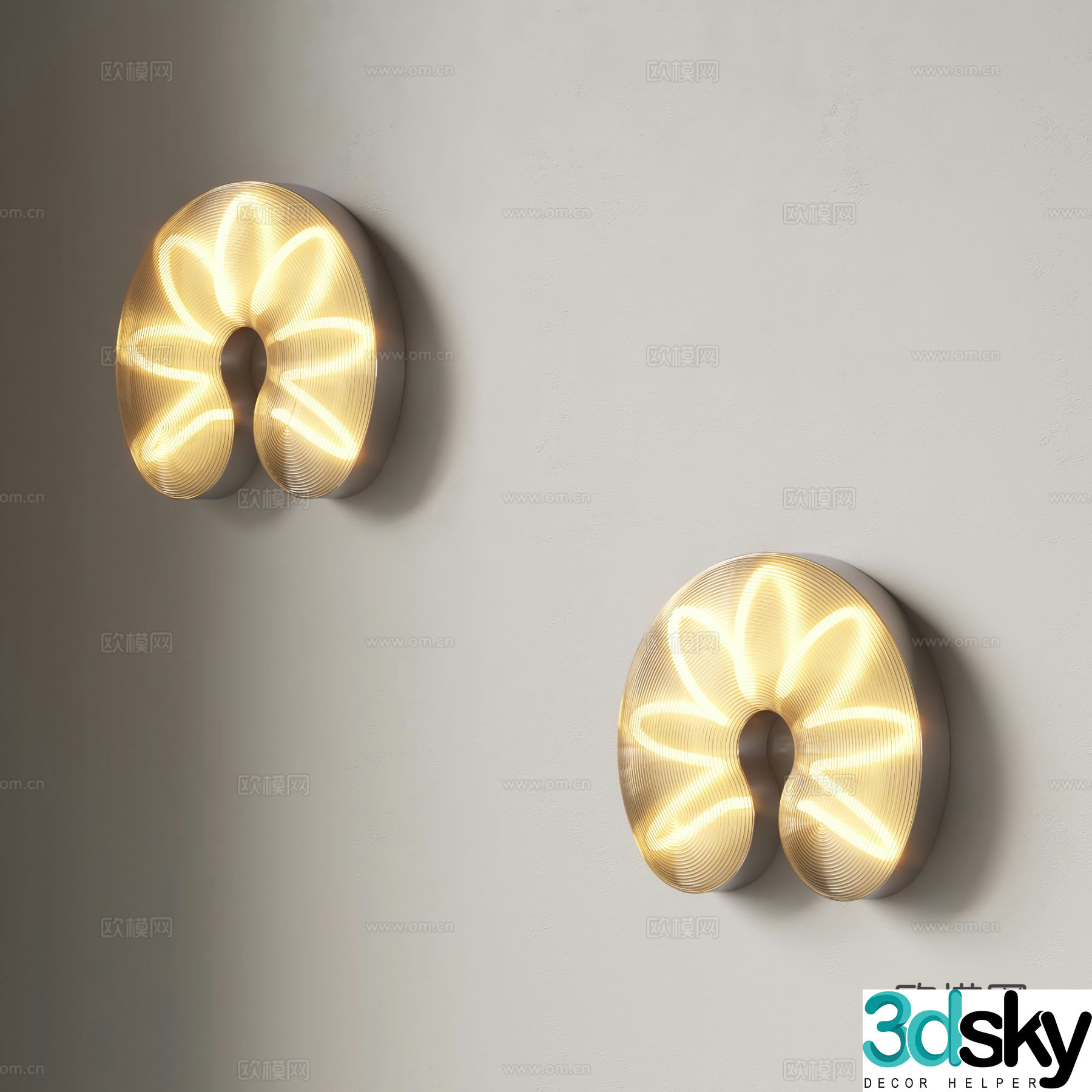 Modern wall light 3d model