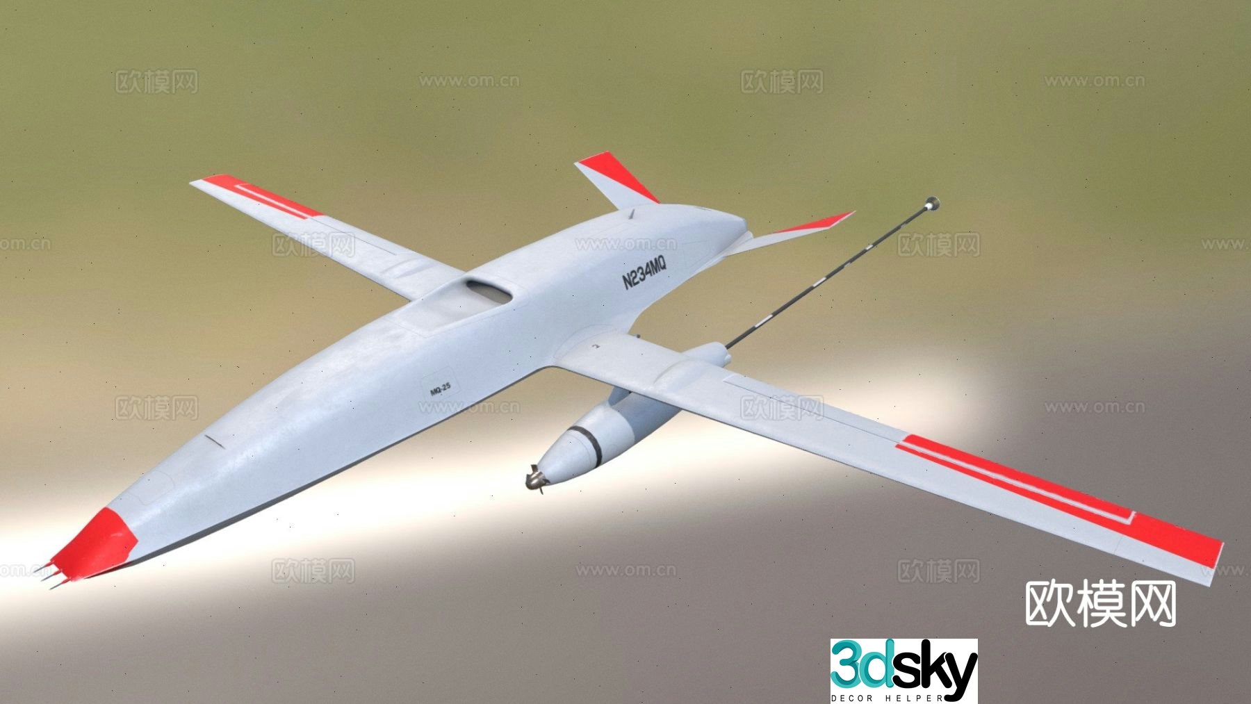 MQ 25 Stingray fighter 3d model