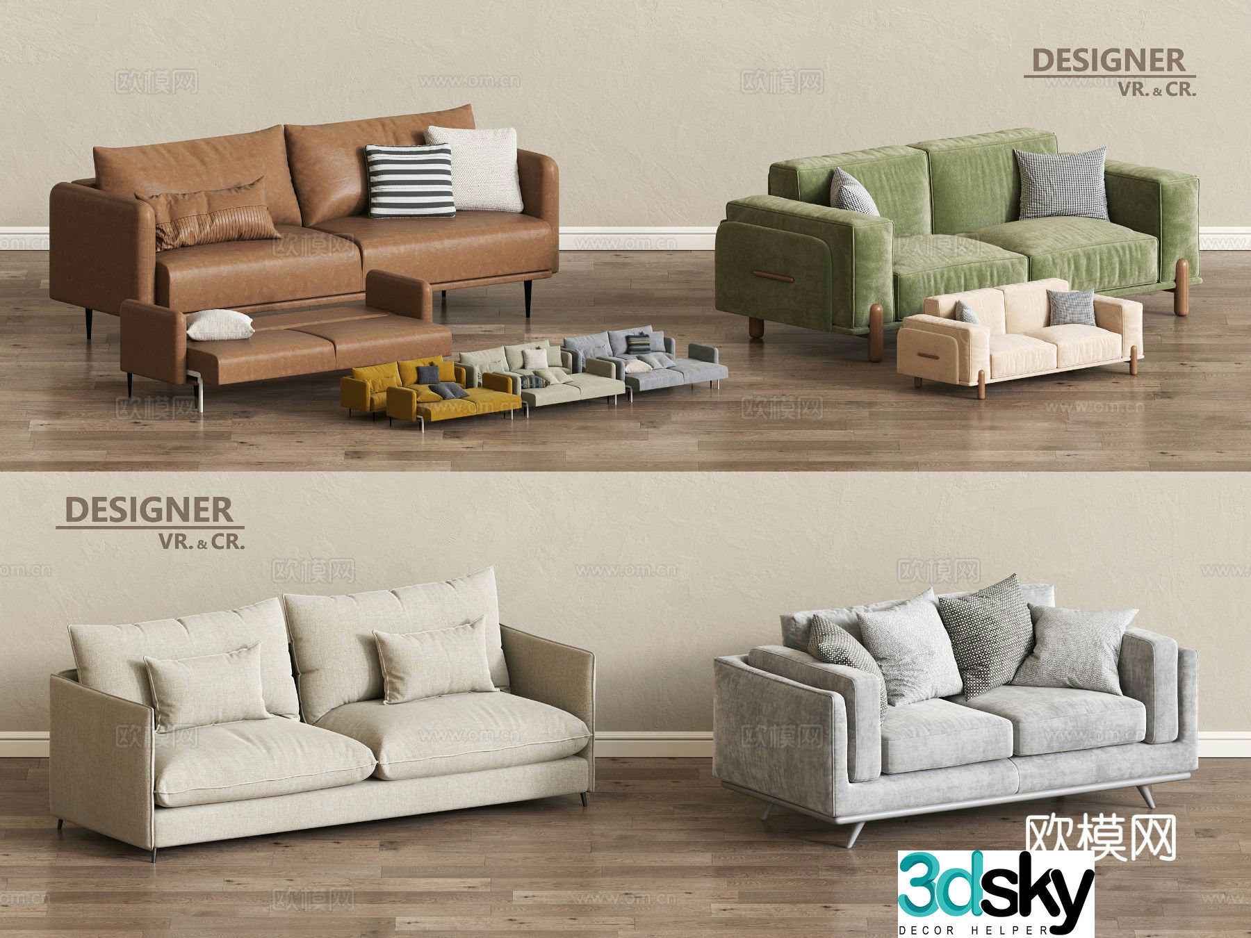 Modern love sofa 3d model