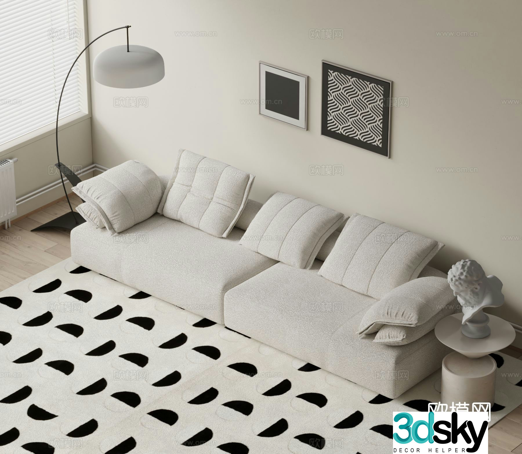 Modern love sofa 3d model