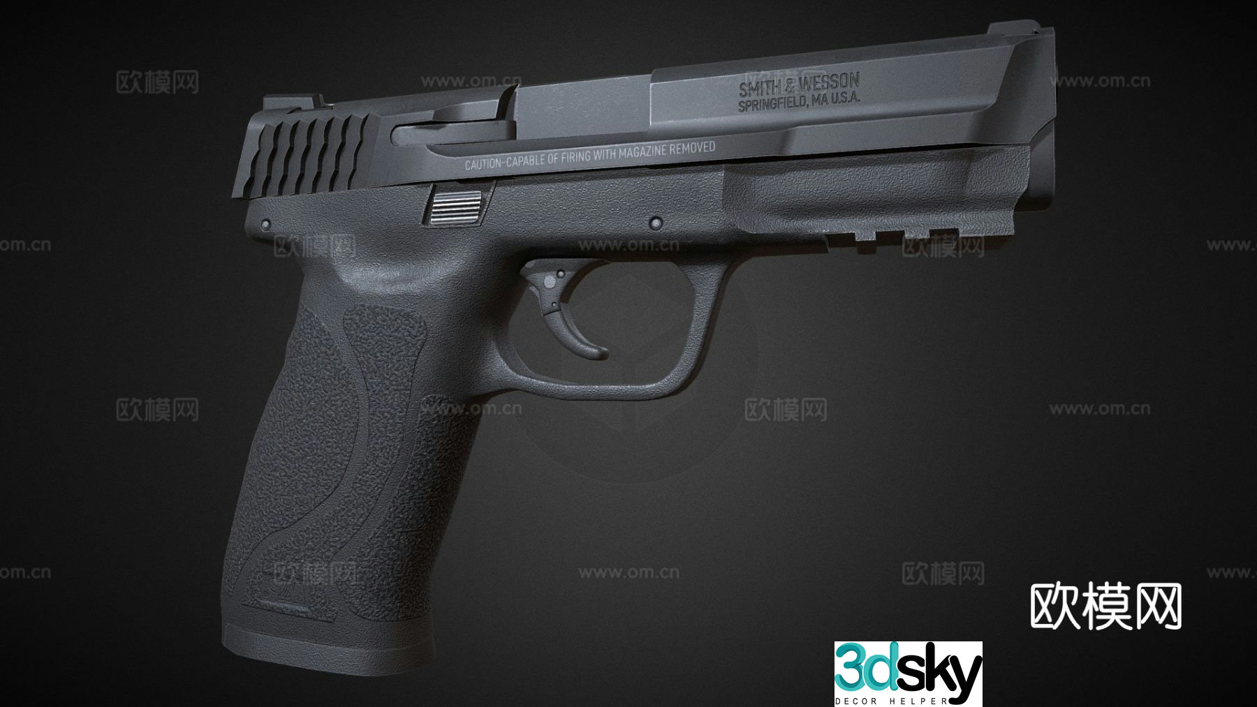 Smith & Wesson pistol 3d model