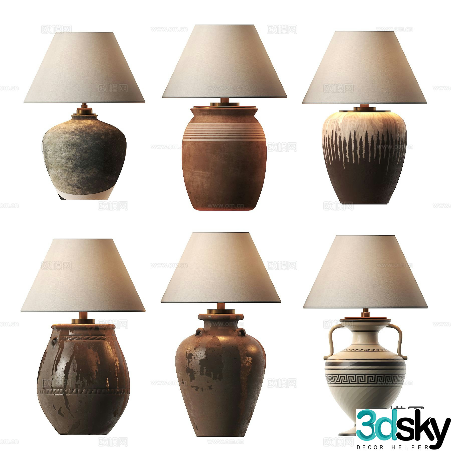 Wabi-sabi desk lamp 3d model