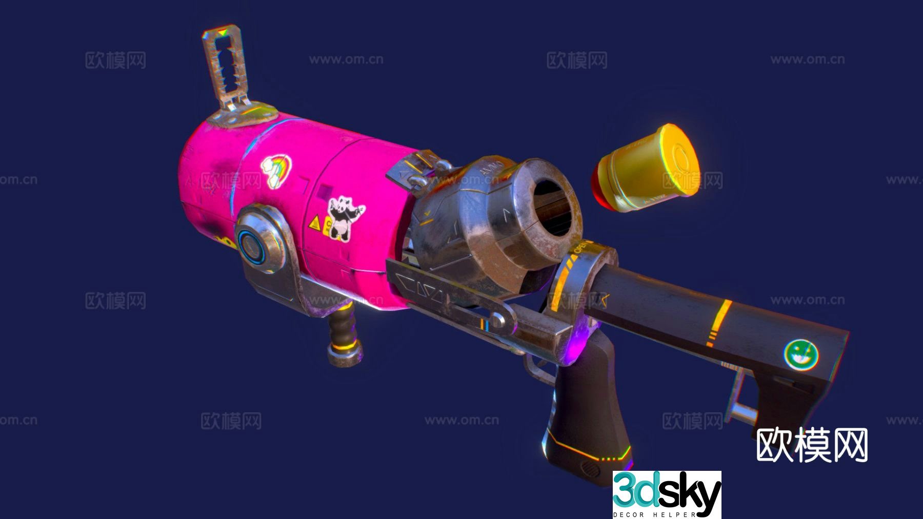 Magic war weapons game props 3d model