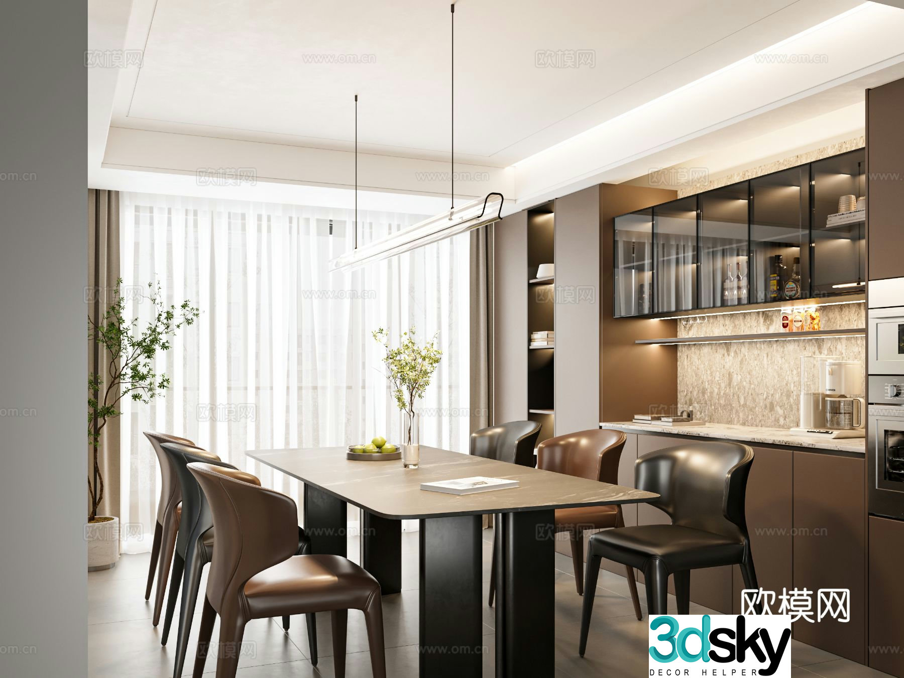 Italian restaurant 3d model