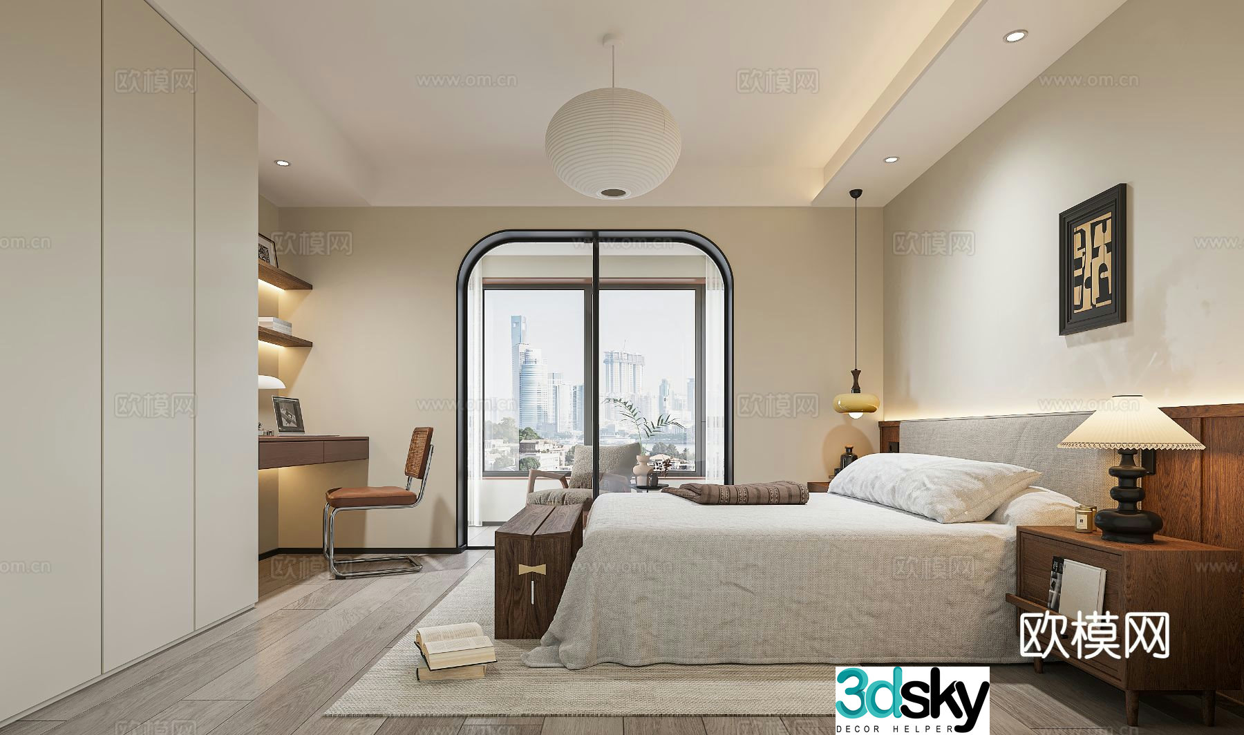 Medieval style bedroom master bedroom 3d model