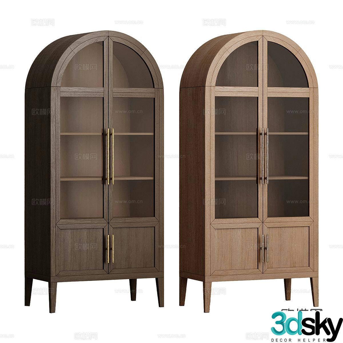 Log bookcase 3d model