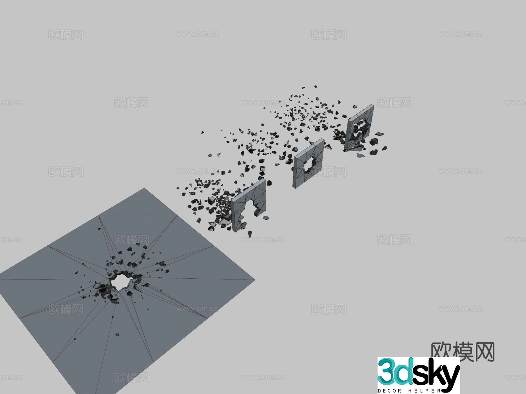 stone gravel 3d model