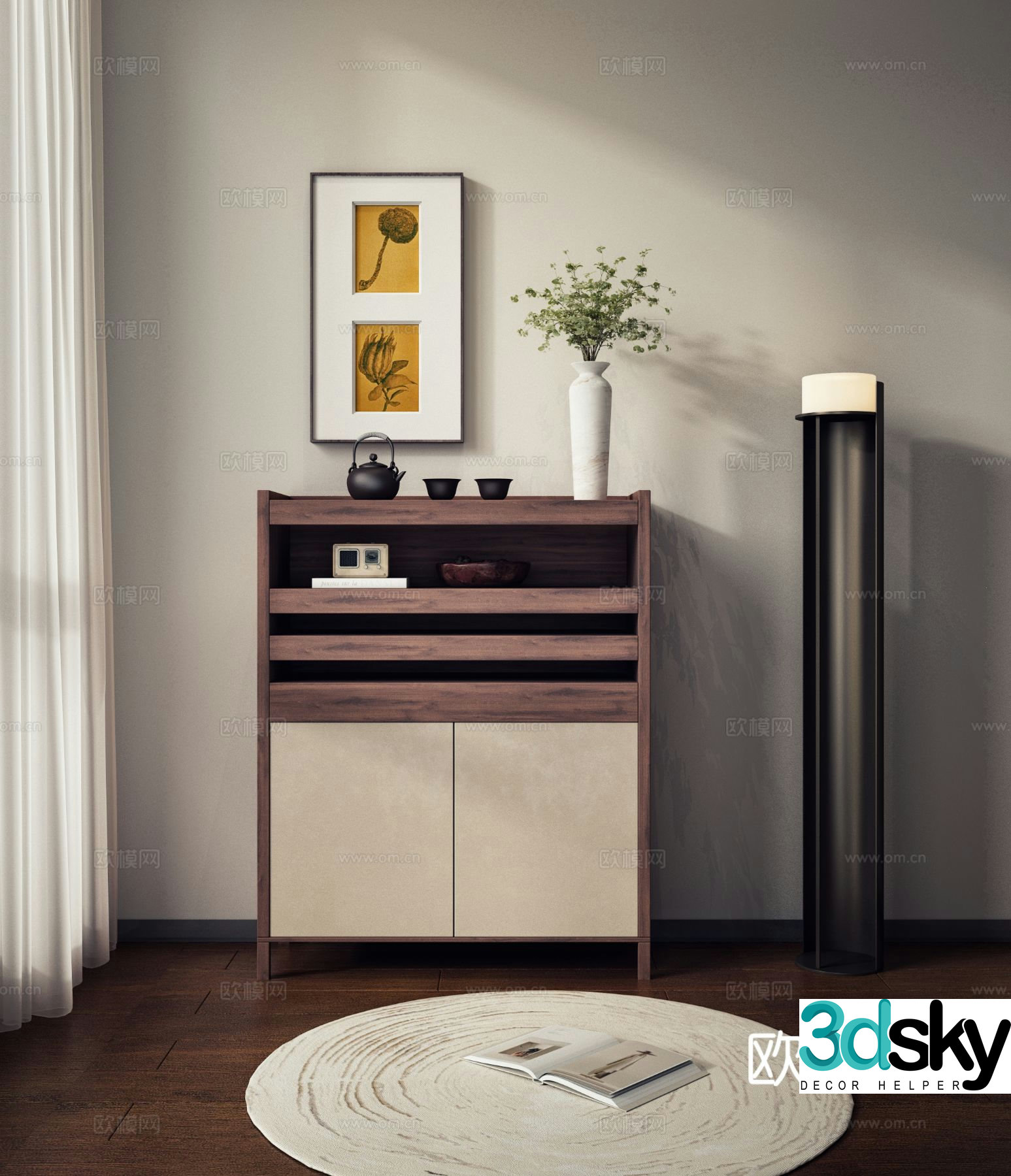 New Chinese sideboard 3d model