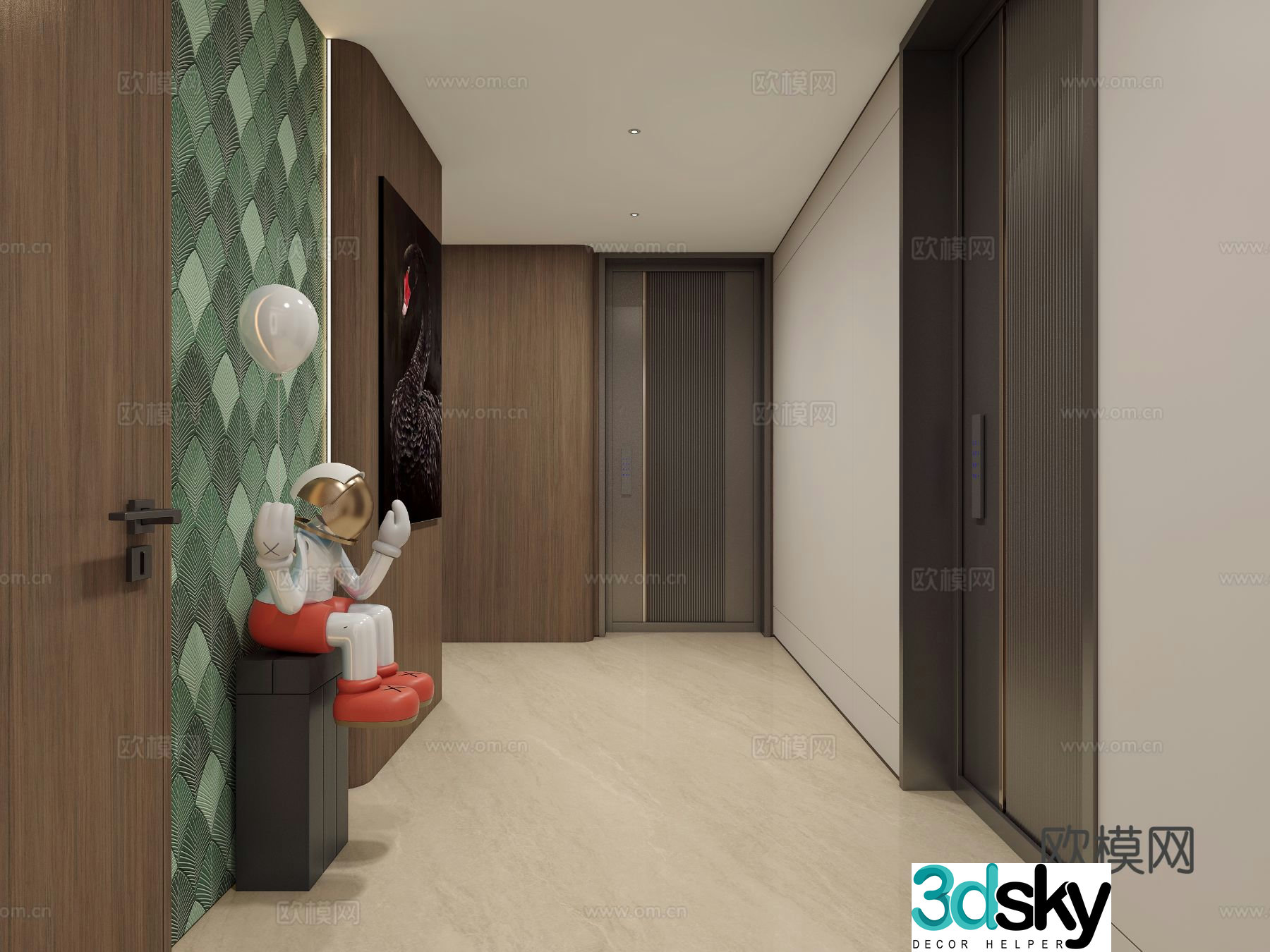 Italian basement entrance 3D model