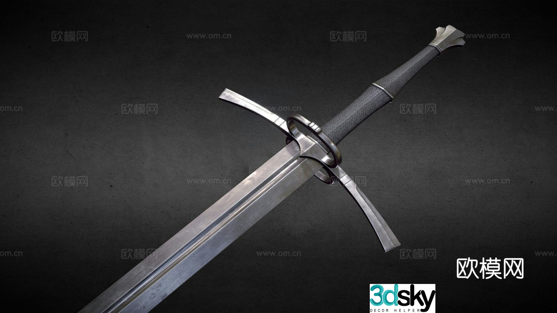 Renaissance long sword 3d model
