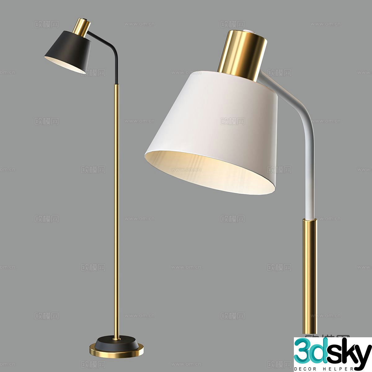 Light luxury floor lamp 3D model