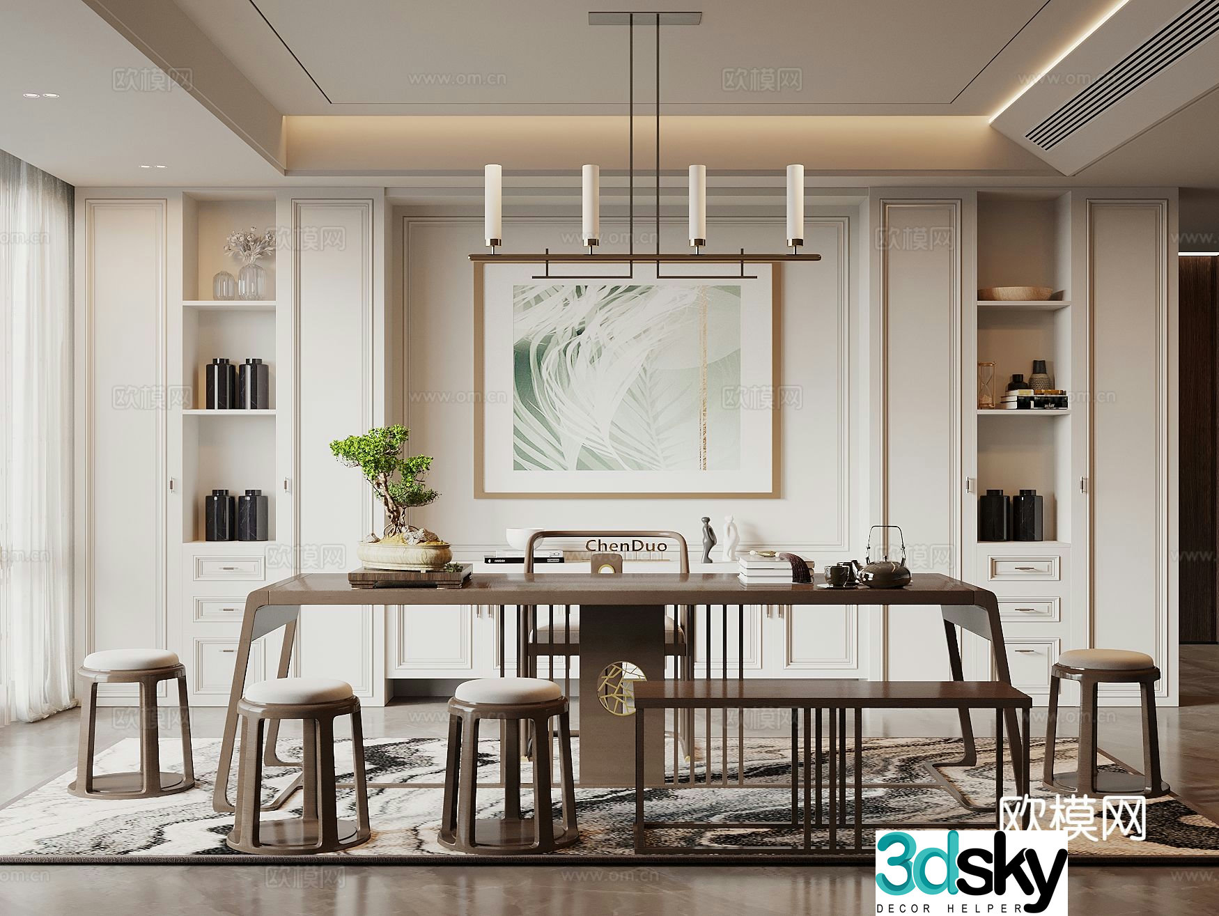 French tea room 3d model