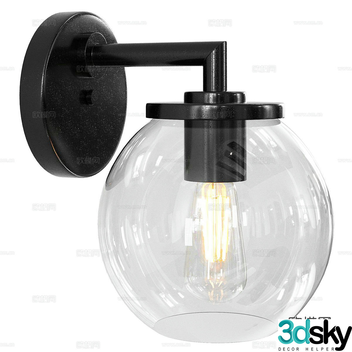 Outdoor wall light 3d model