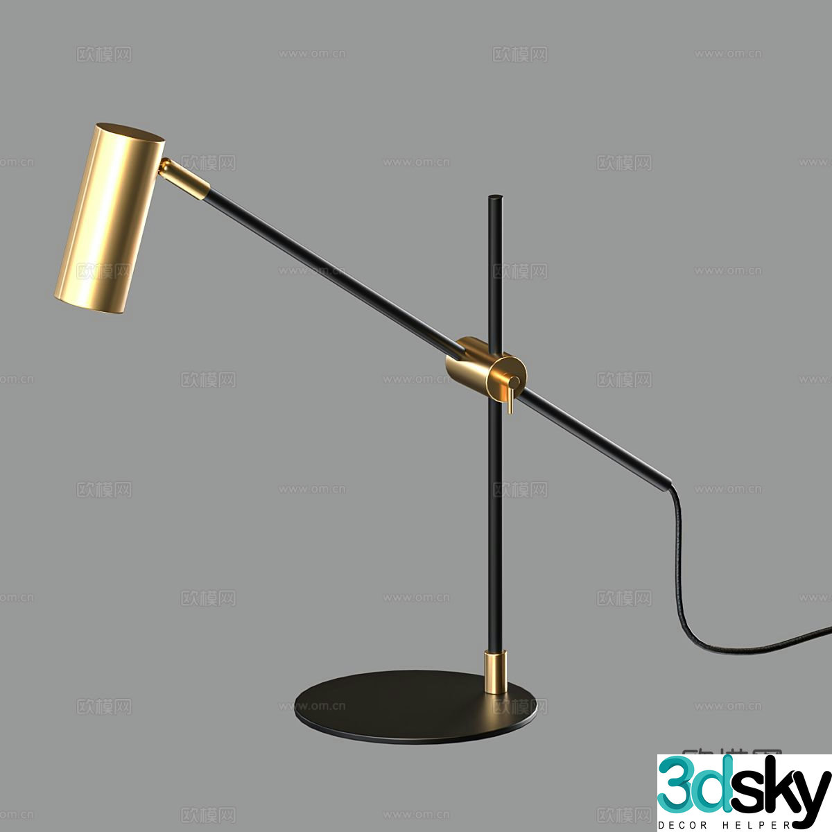 Light luxury desk lamp reading desk lamp 3d model