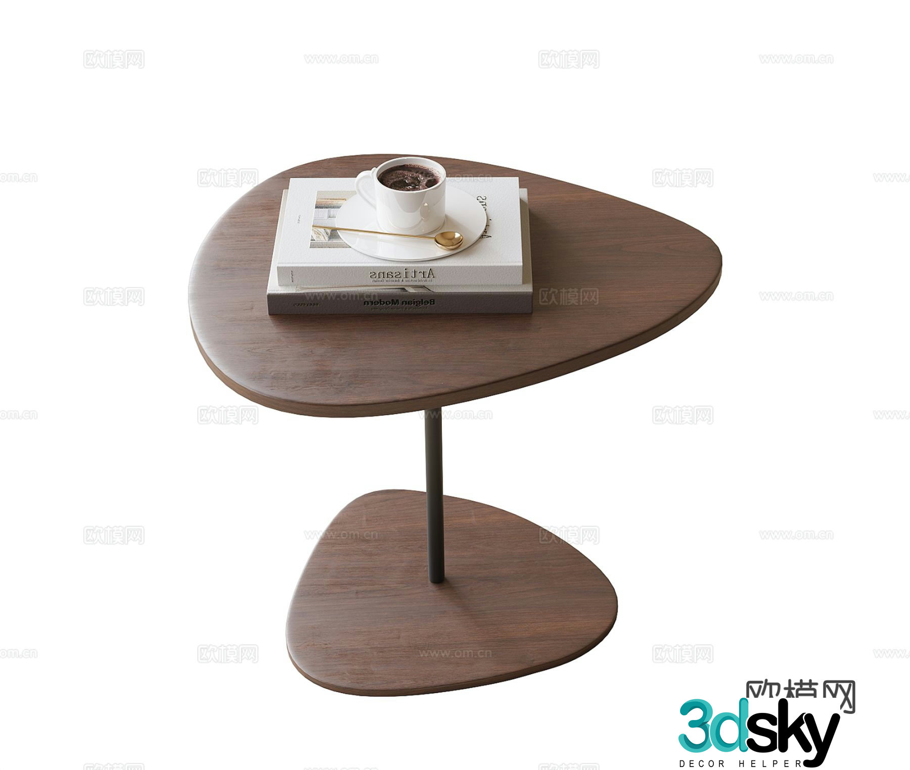 Medieval style side table and corner table 3D model