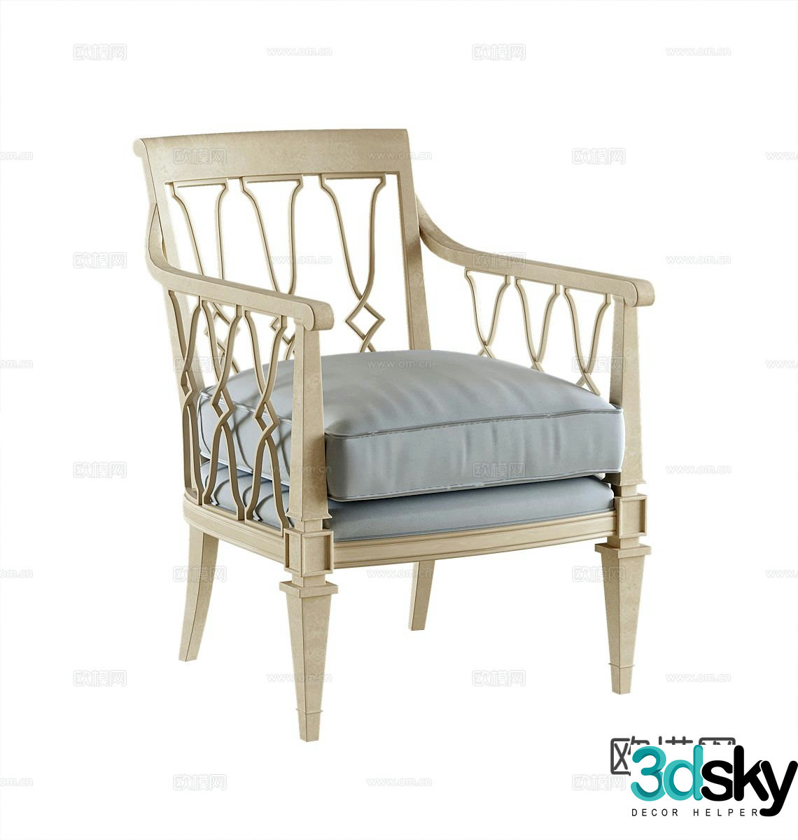 American chair leisure chair 3d model