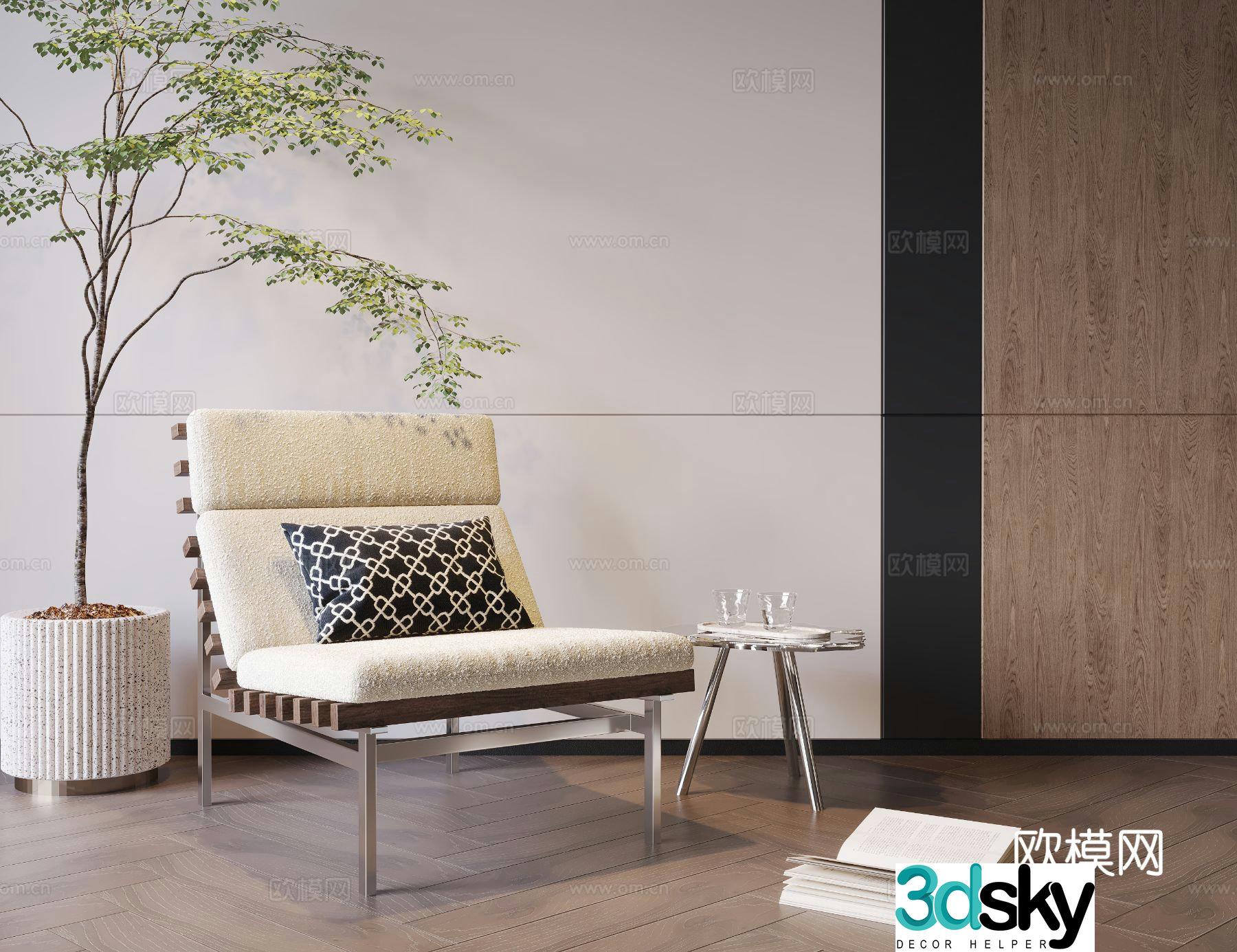 Medieval style recliner fabric recliner stainless steel recliner 3D model