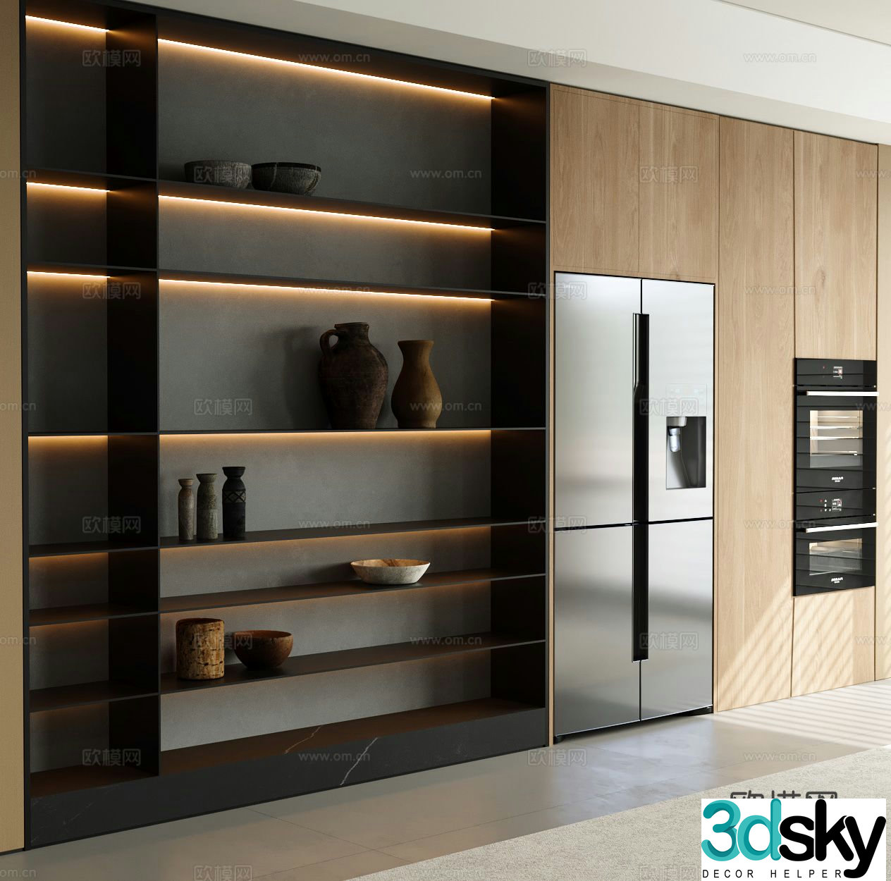 Modern sideboard 3d model