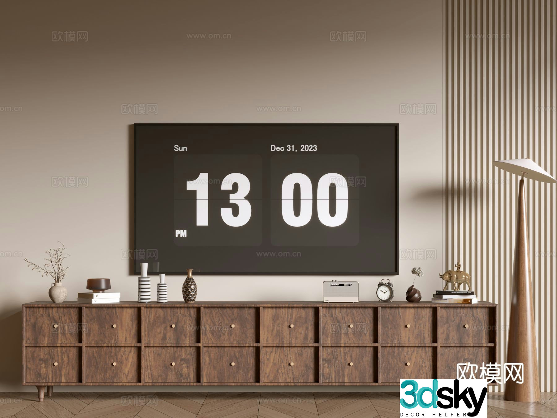 Wabi-sabi TV cabinet 3d model