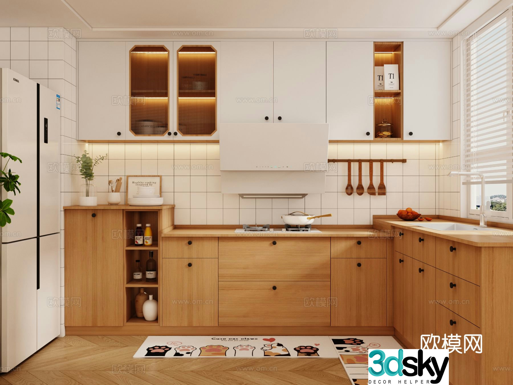 Japanese style kitchen 3d model