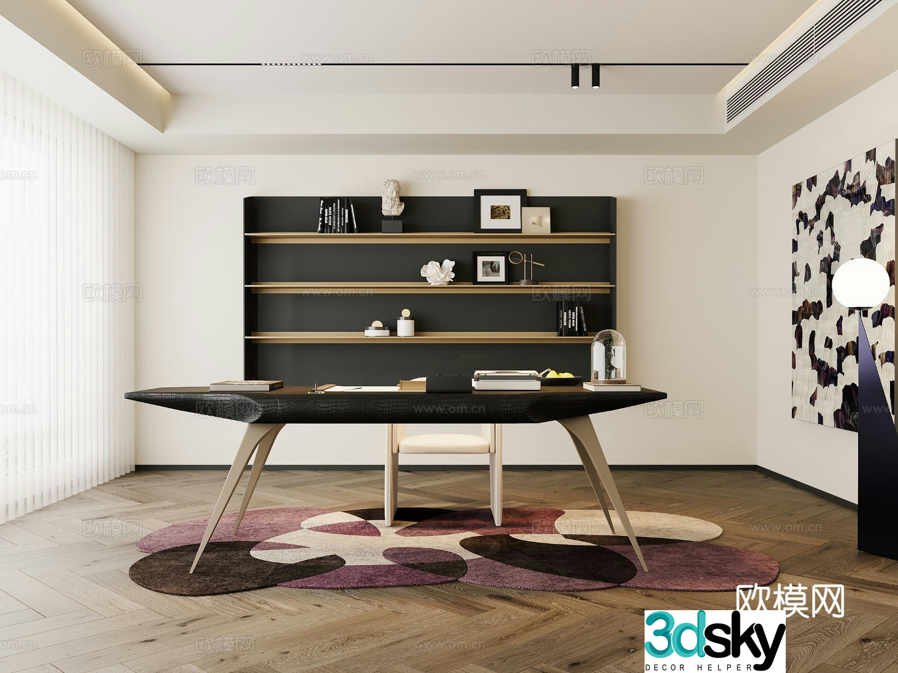 Light luxury study 3D model