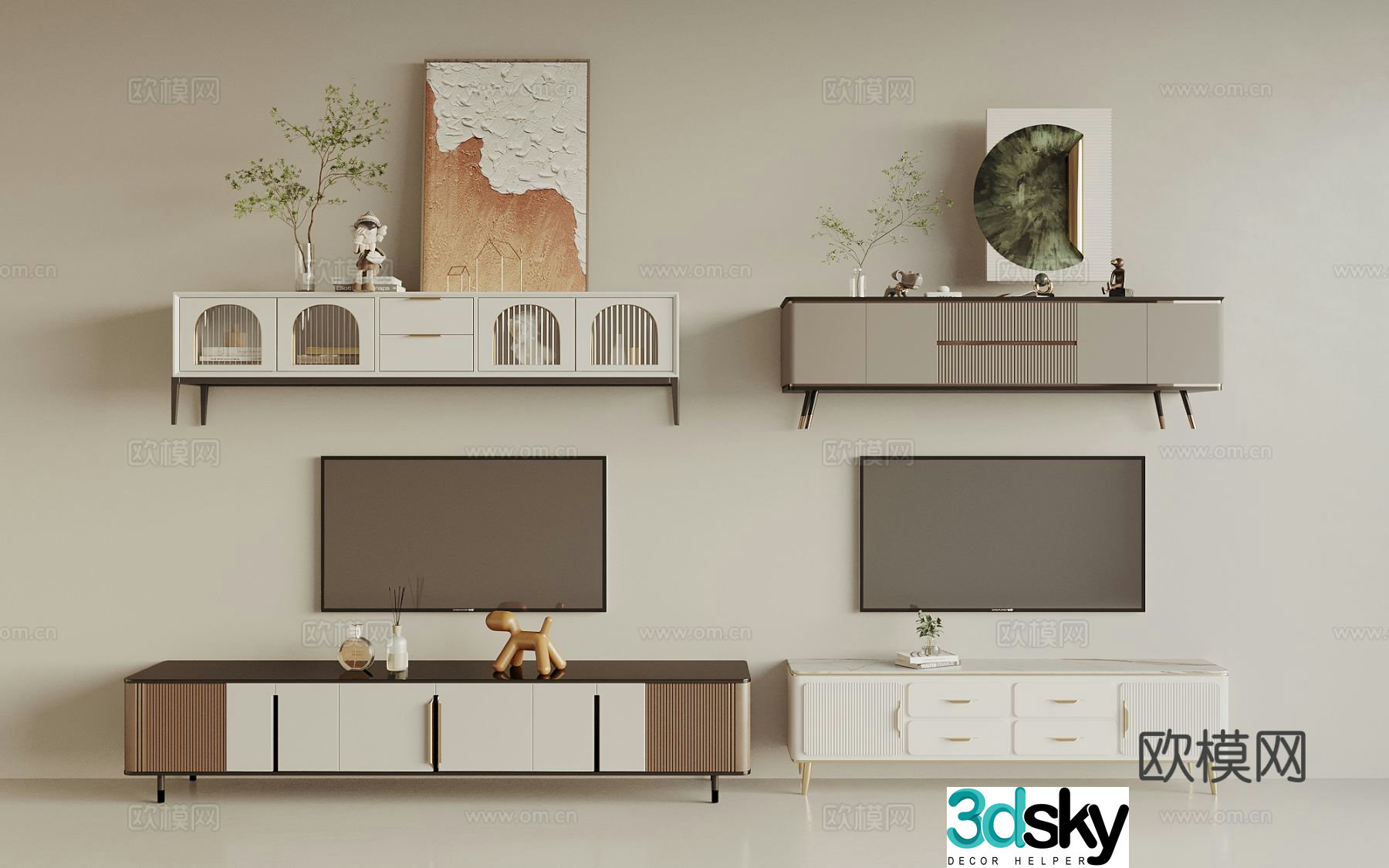 Modern TV cabinet 3d model