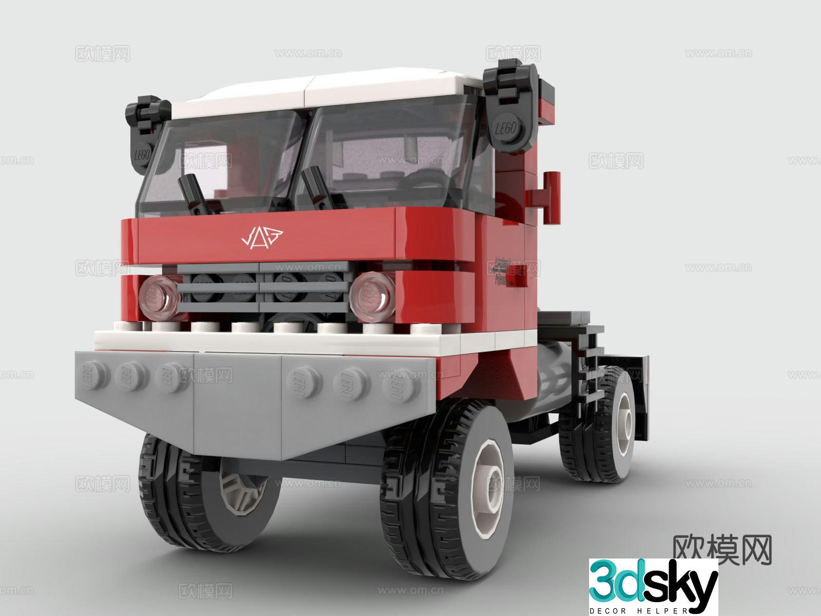 Lego LEGO toys building blocks truck front truck front 3d model