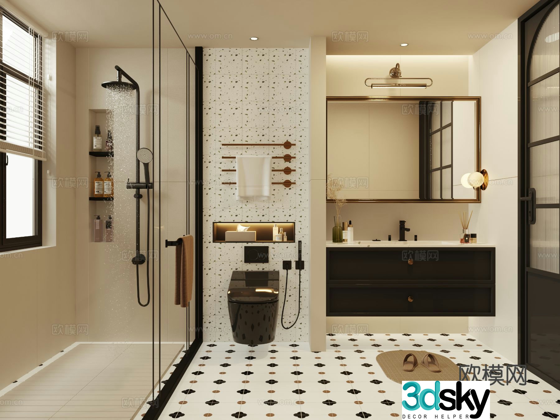 French toilet bathroom toilet 3d model