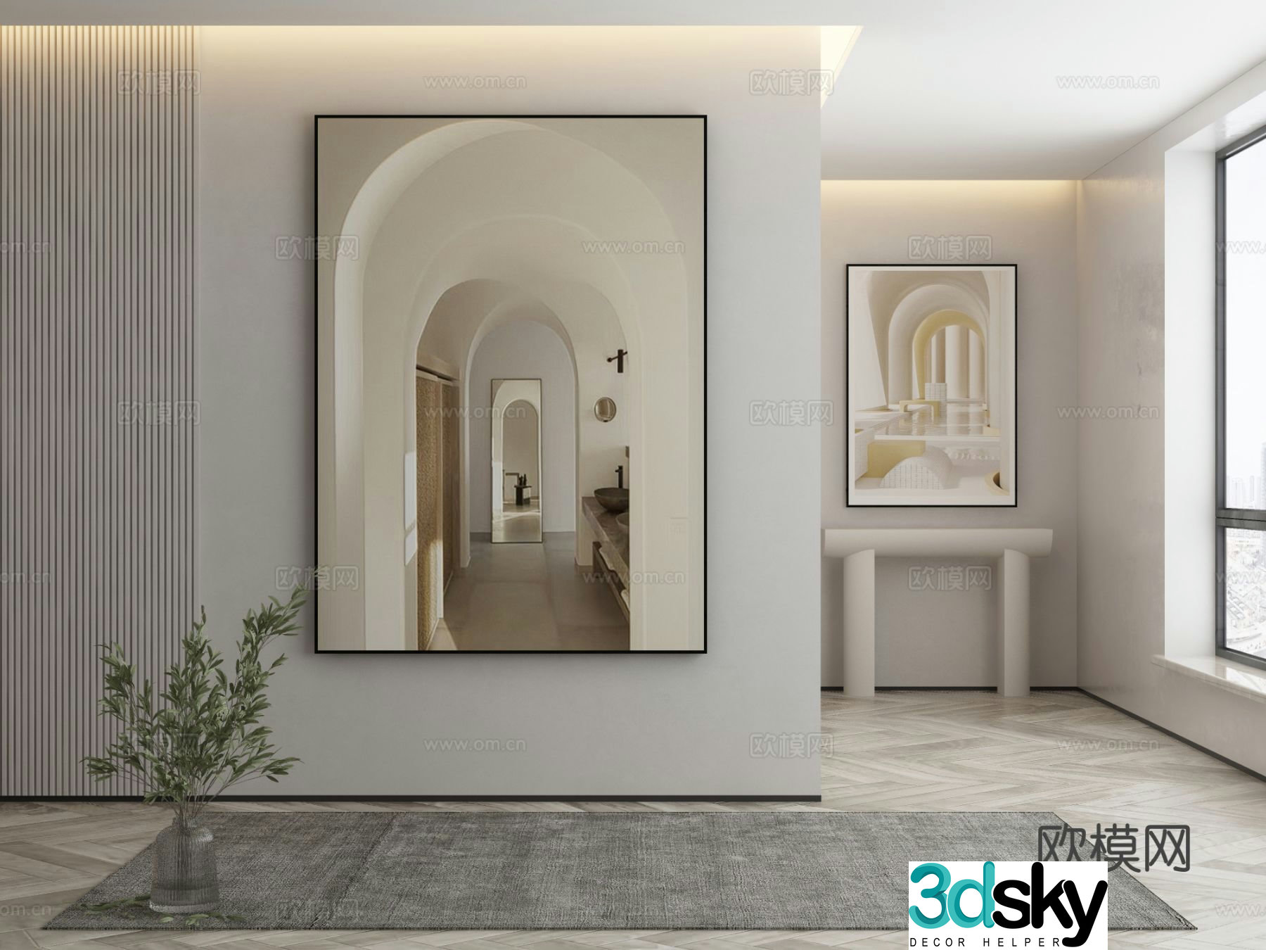 Modern architectural painting decorative painting 3d model