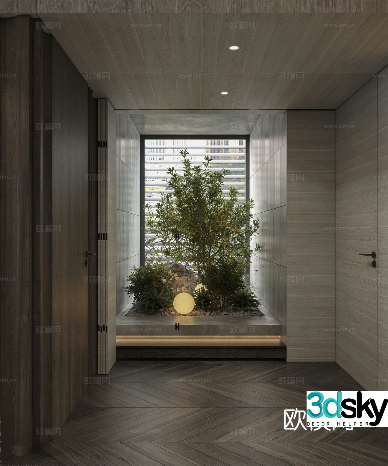 Italian style entrance hall entrance aisle 3D model