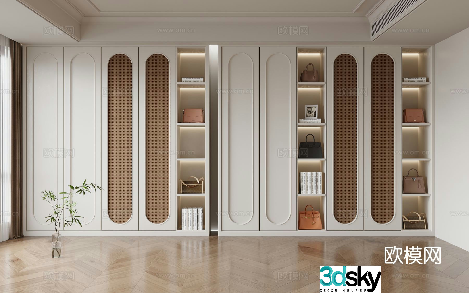 modern wardrobe wardrobe 3d model