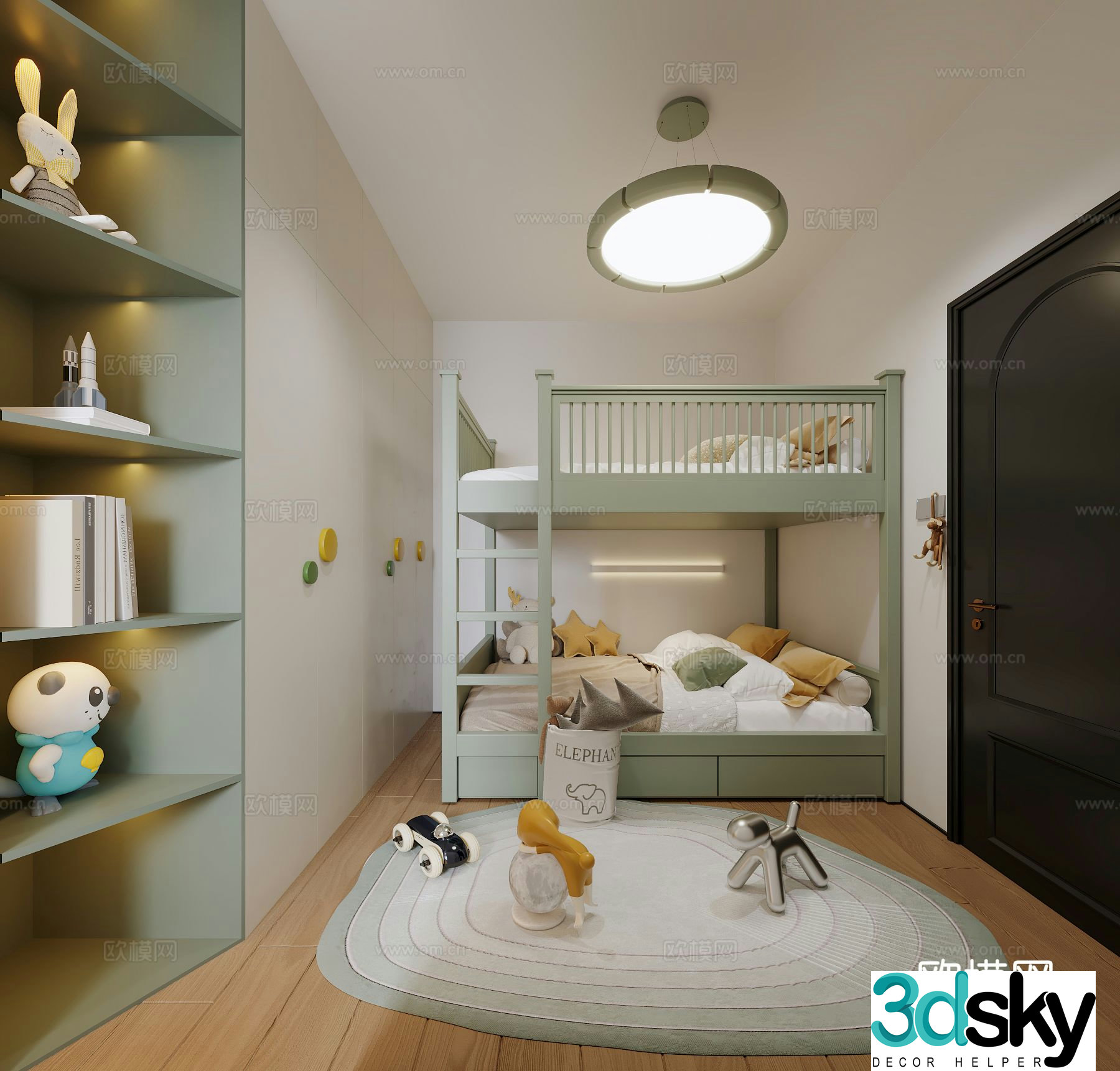 Cream style children’s room boy’s room girl’s room 3D model