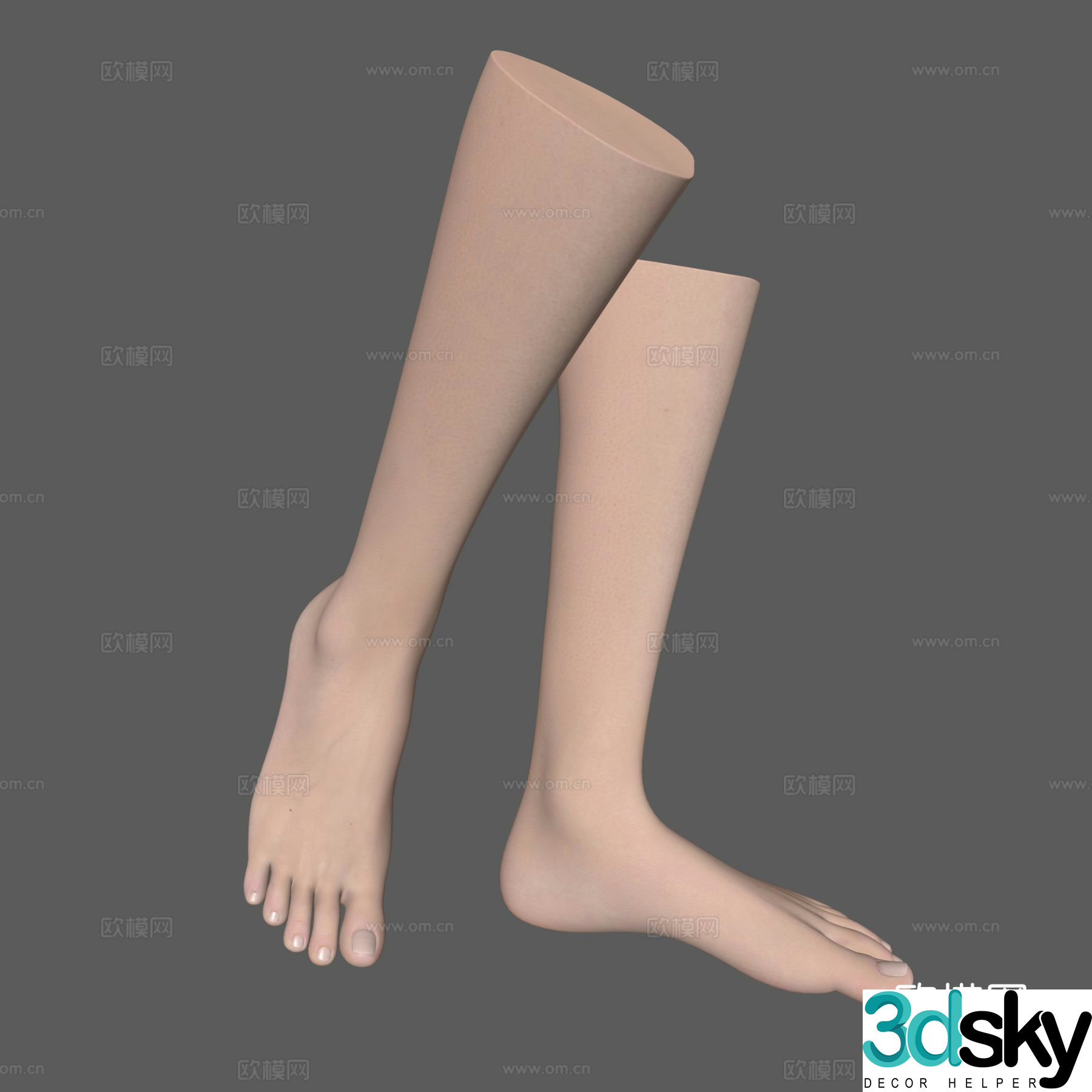 Human foot sculpture 3d model