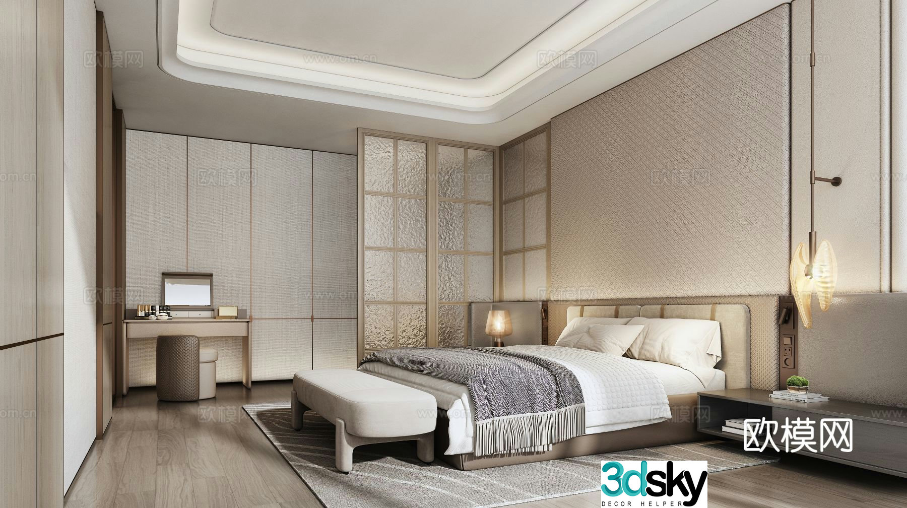 Italian style bedroom Milotti bedroom master bedroom 3d model