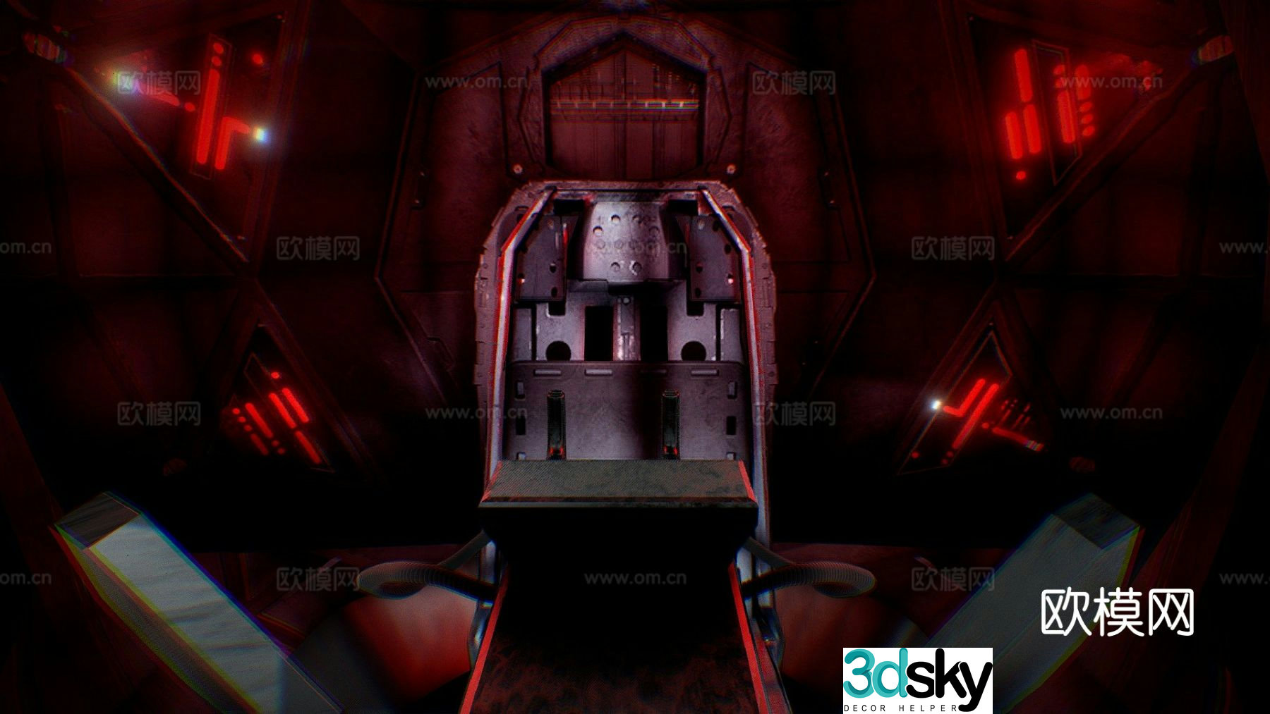 Star Wars TIE fighter cockpit 3d model