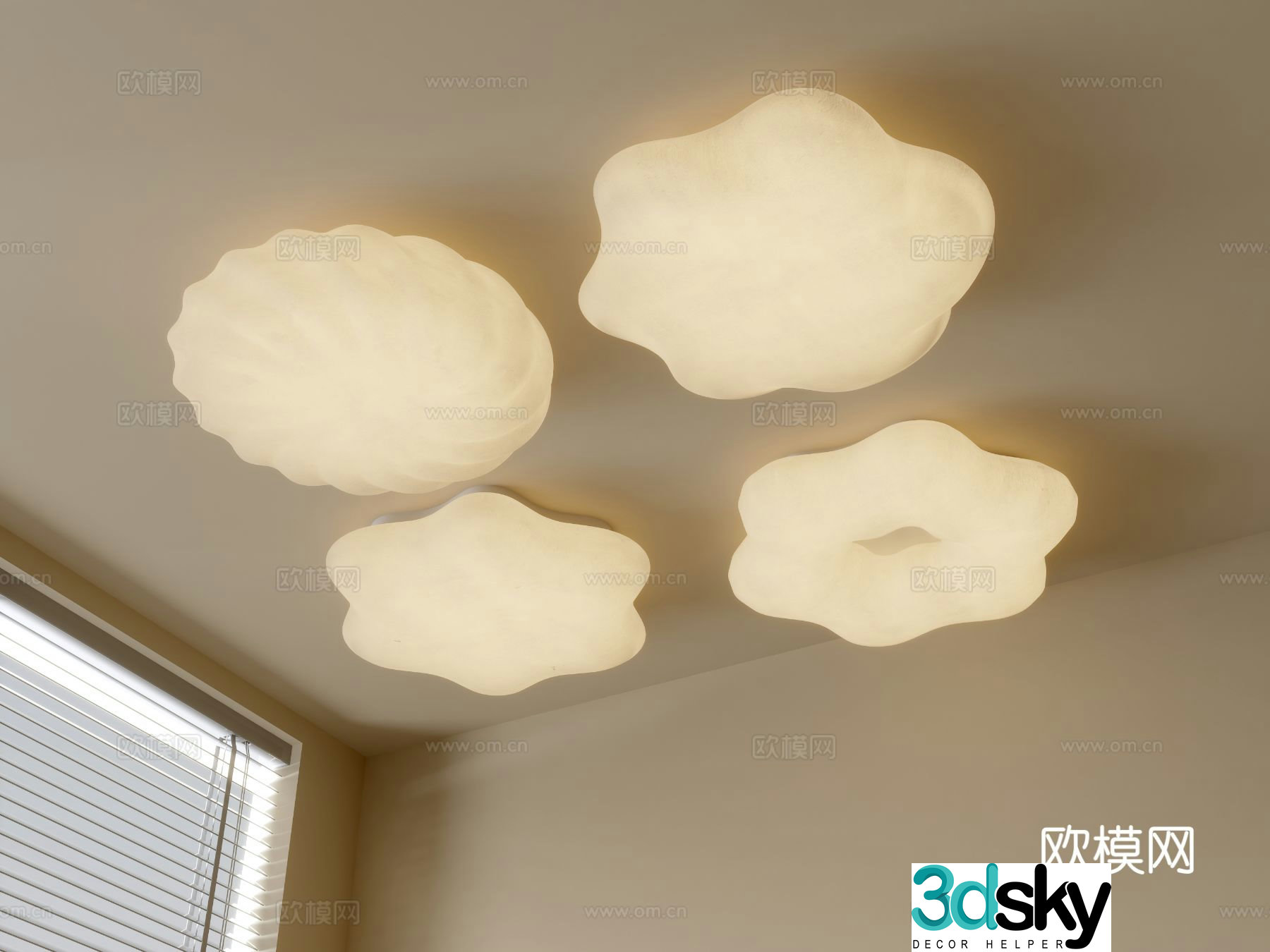 Modern ceiling lamp geometric ceiling lamp 3d model