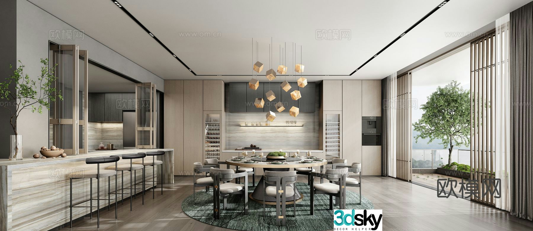 Italian restaurant 3d model
