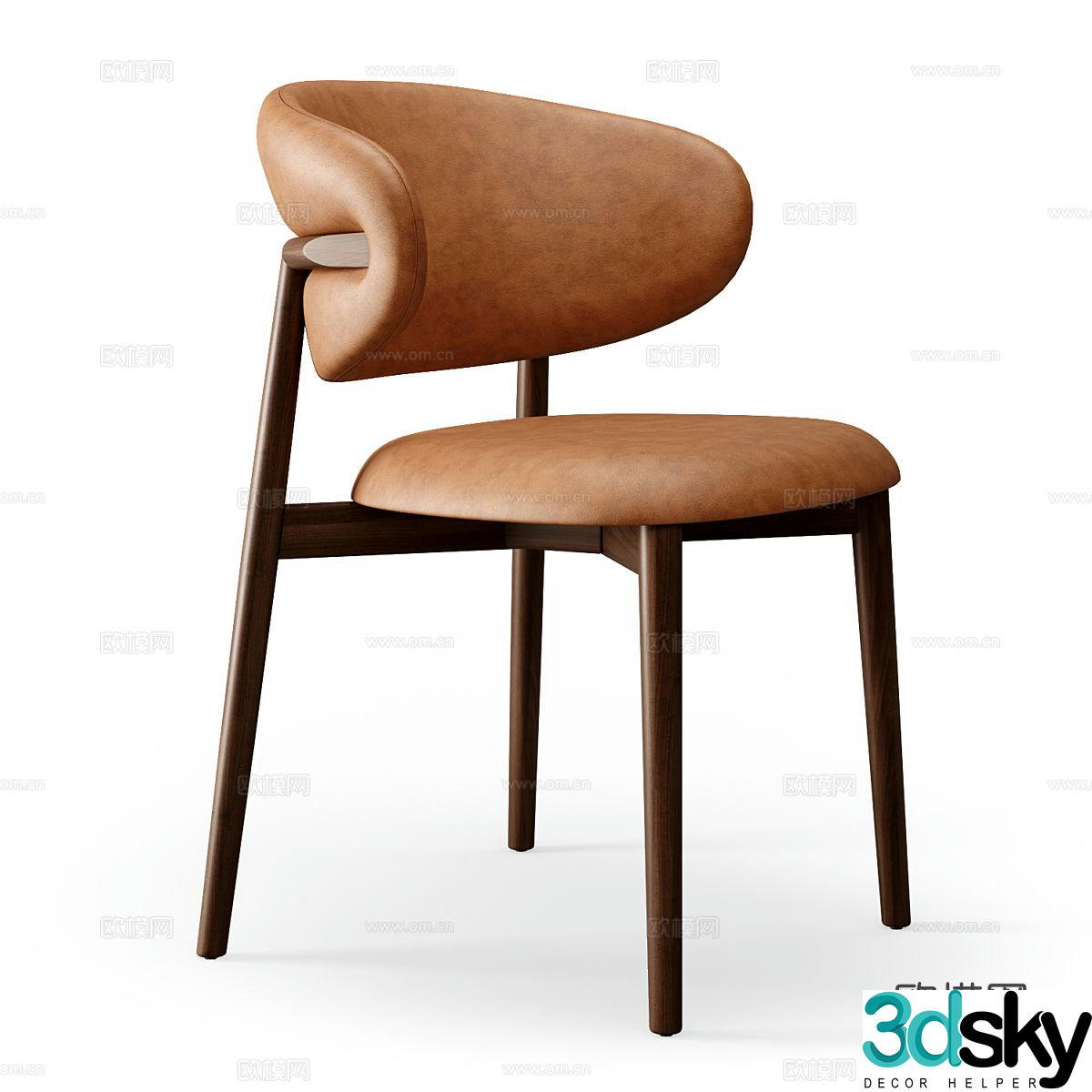 Dining chair single chair 3d model