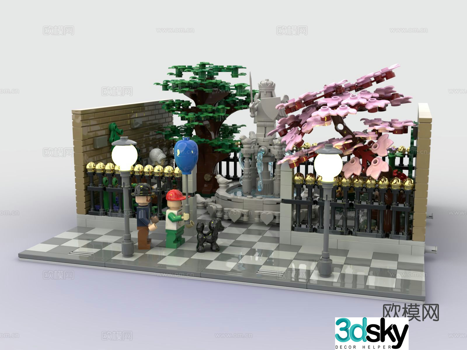 LEGO LEGO toys building block garden park 3d model