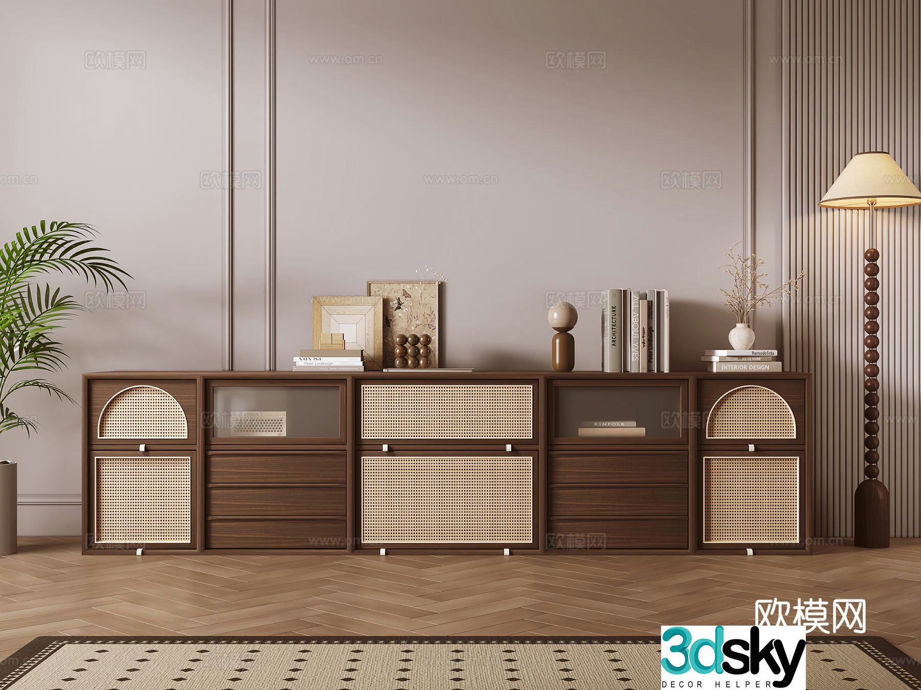 Medieval style entrance cabinet 3D model