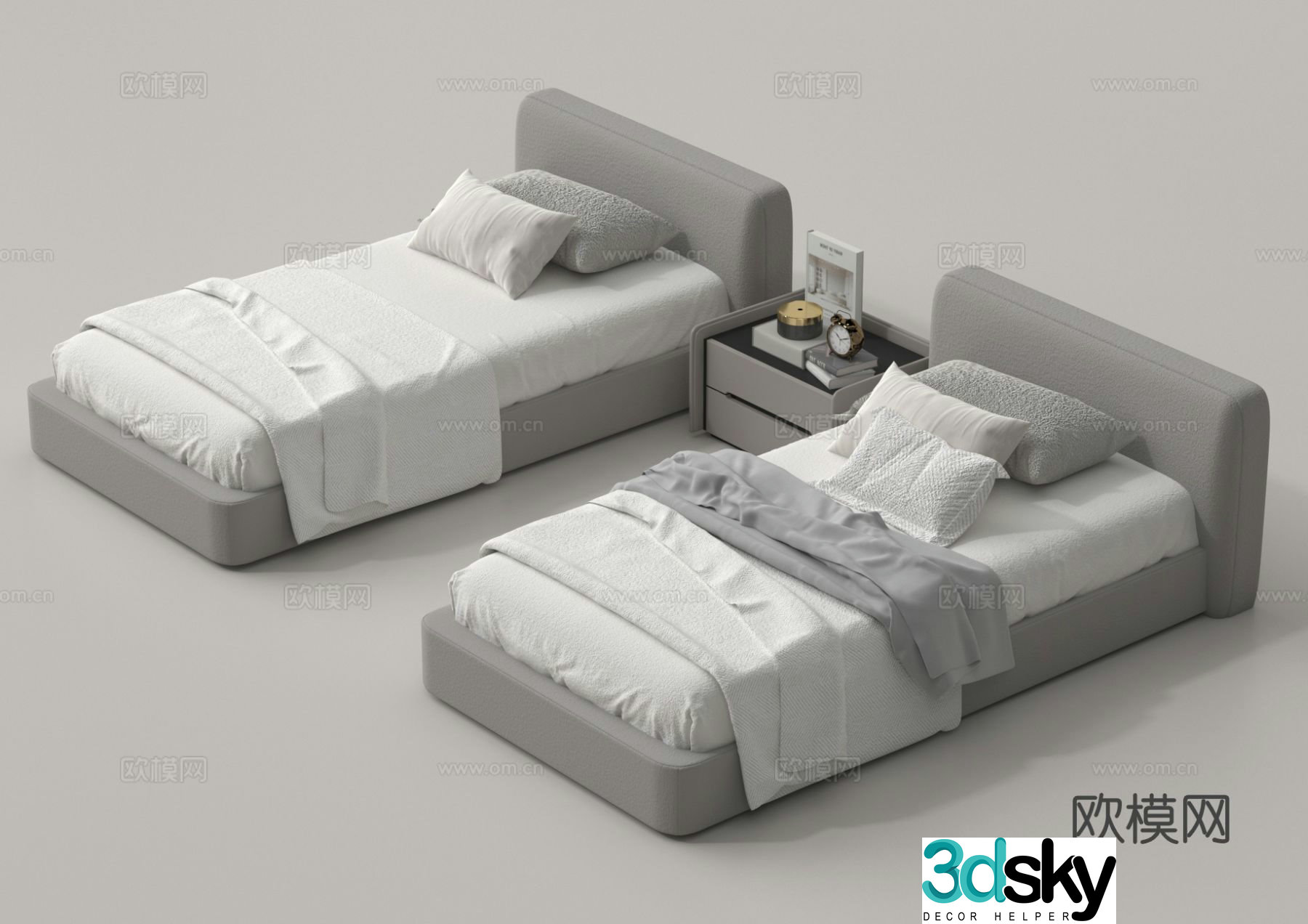 Single bed 3d model