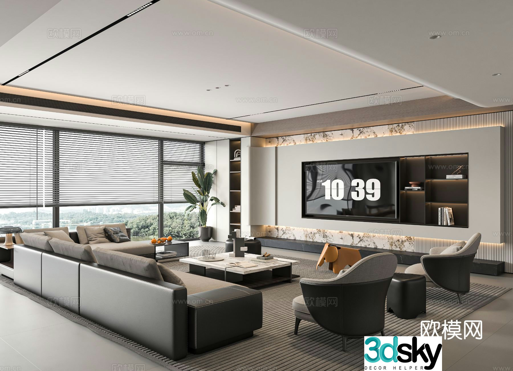 Modern living room 3d model