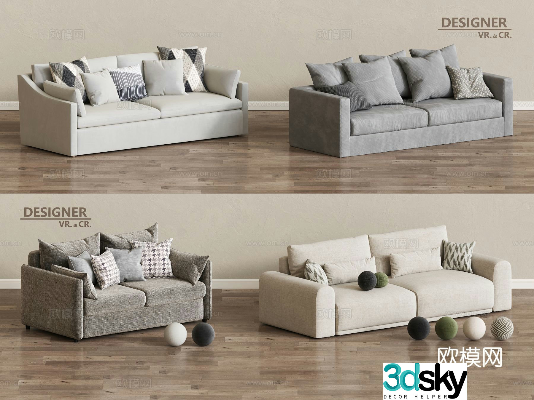 Modern love sofa 3d model
