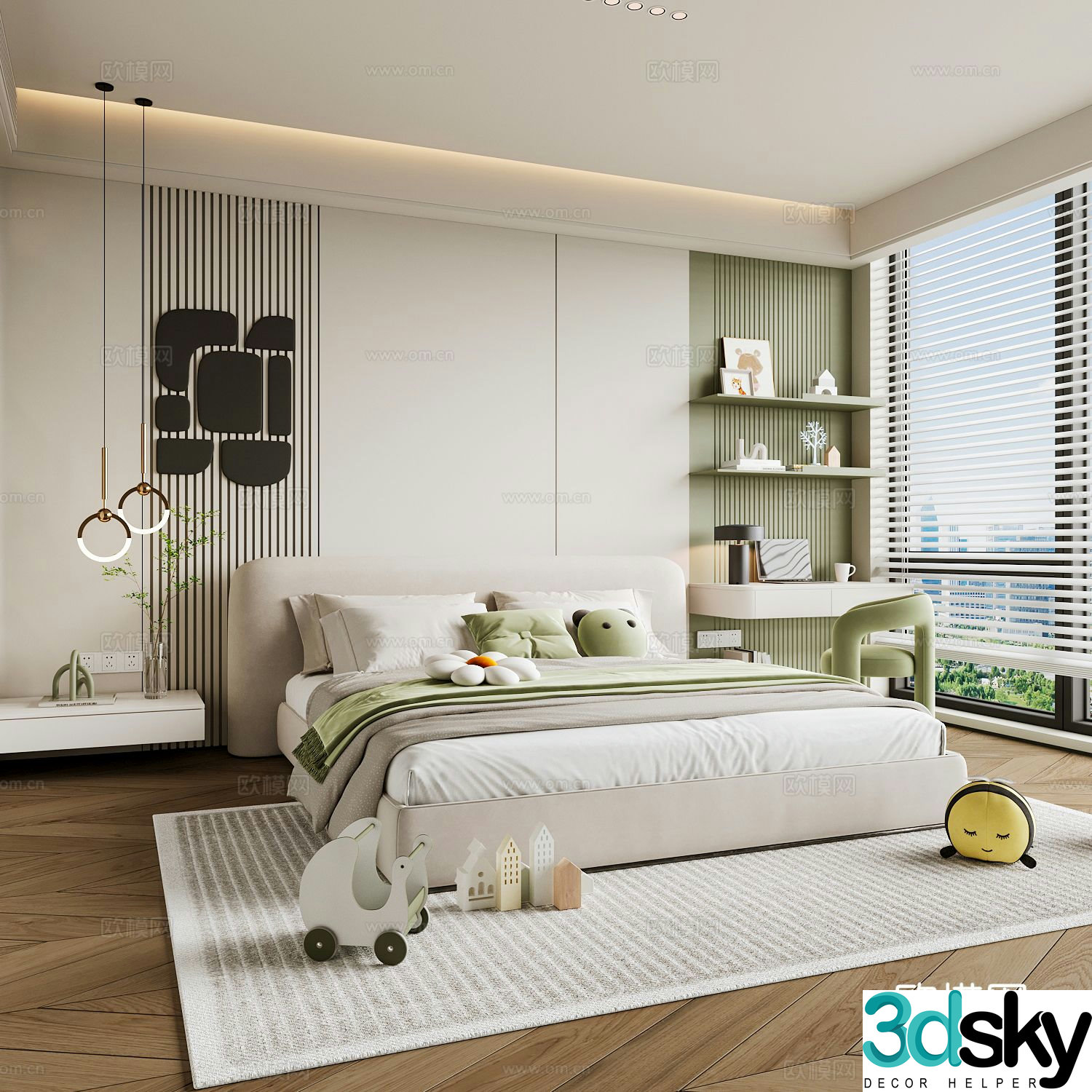 Modern children’s room boy’s room kid’s room 3d model
