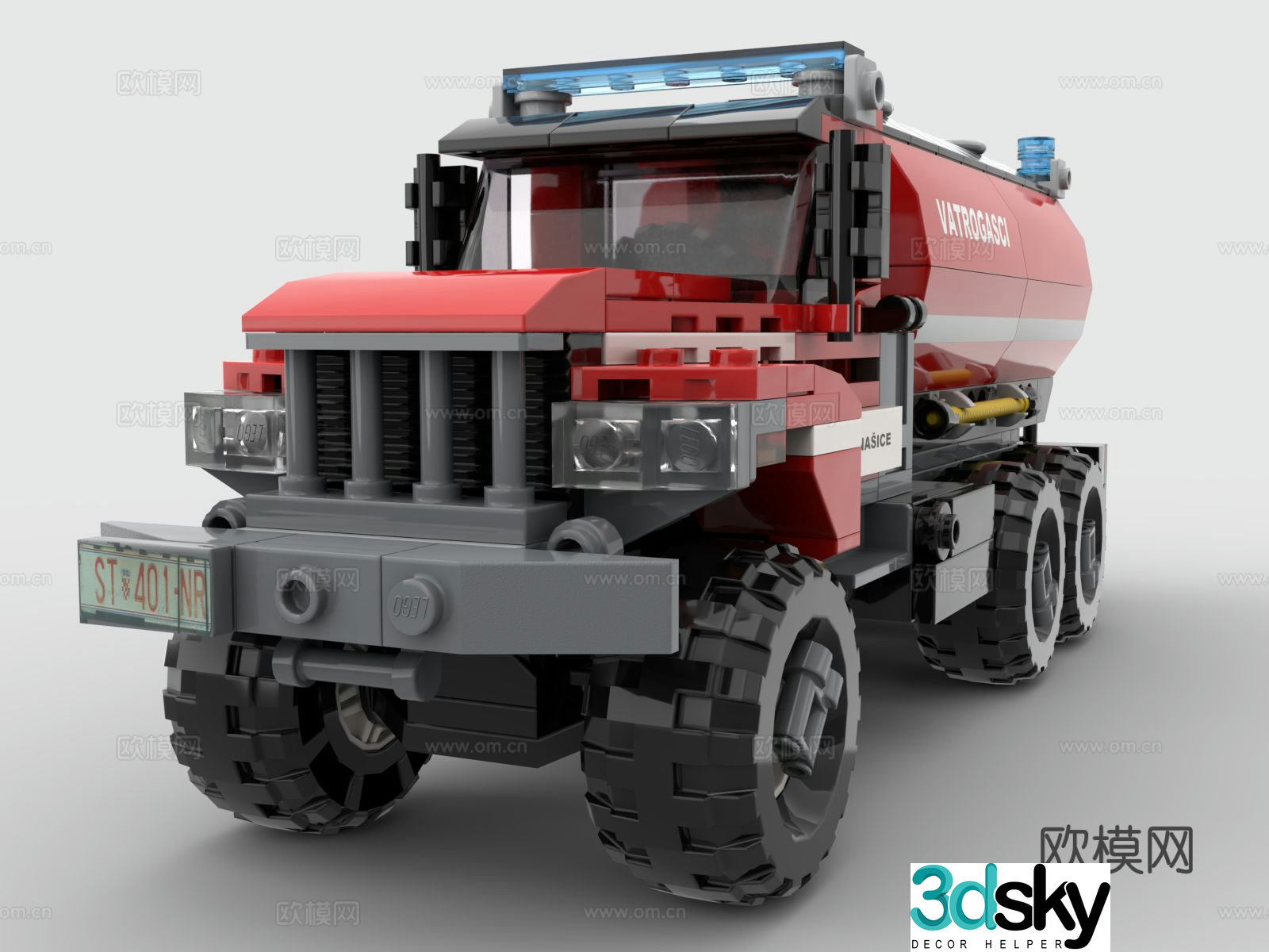 Lego LEGO toys building blocks tanker truck truck 3d model